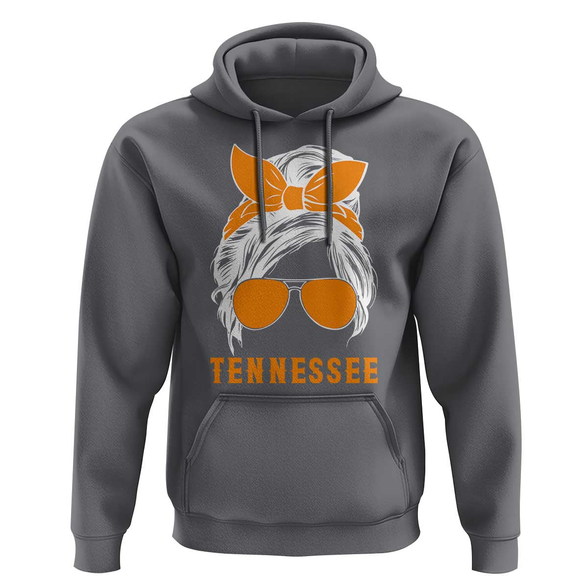 Tennessee Fan Hoodie Volunteers College Football Lover Game Day Messy Bun - Wonder Print Shop