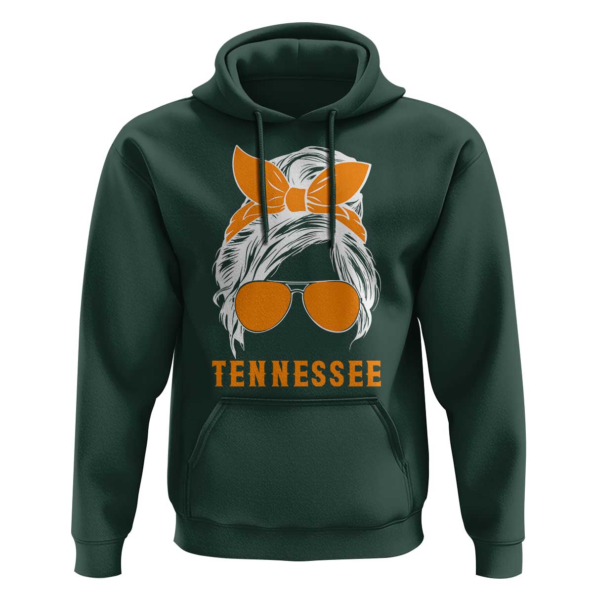 Tennessee Fan Hoodie Volunteers College Football Lover Game Day Messy Bun - Wonder Print Shop