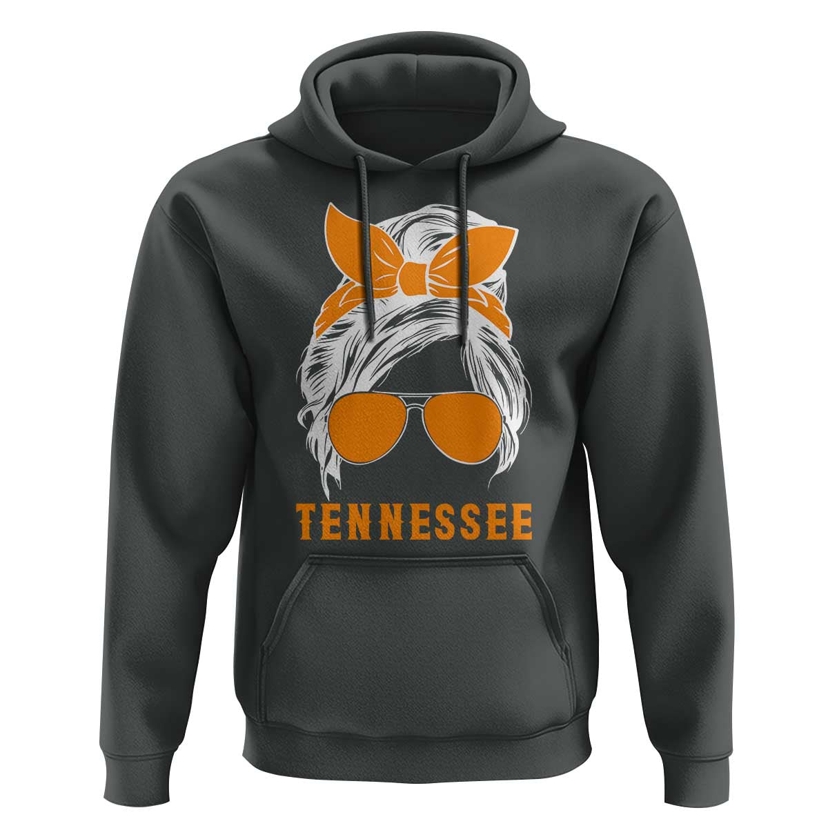 Tennessee Fan Hoodie Volunteers College Football Lover Game Day Messy Bun - Wonder Print Shop