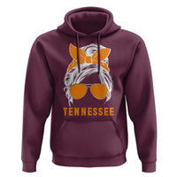 Tennessee Fan Hoodie Volunteers College Football Lover Game Day Messy Bun - Wonder Print Shop