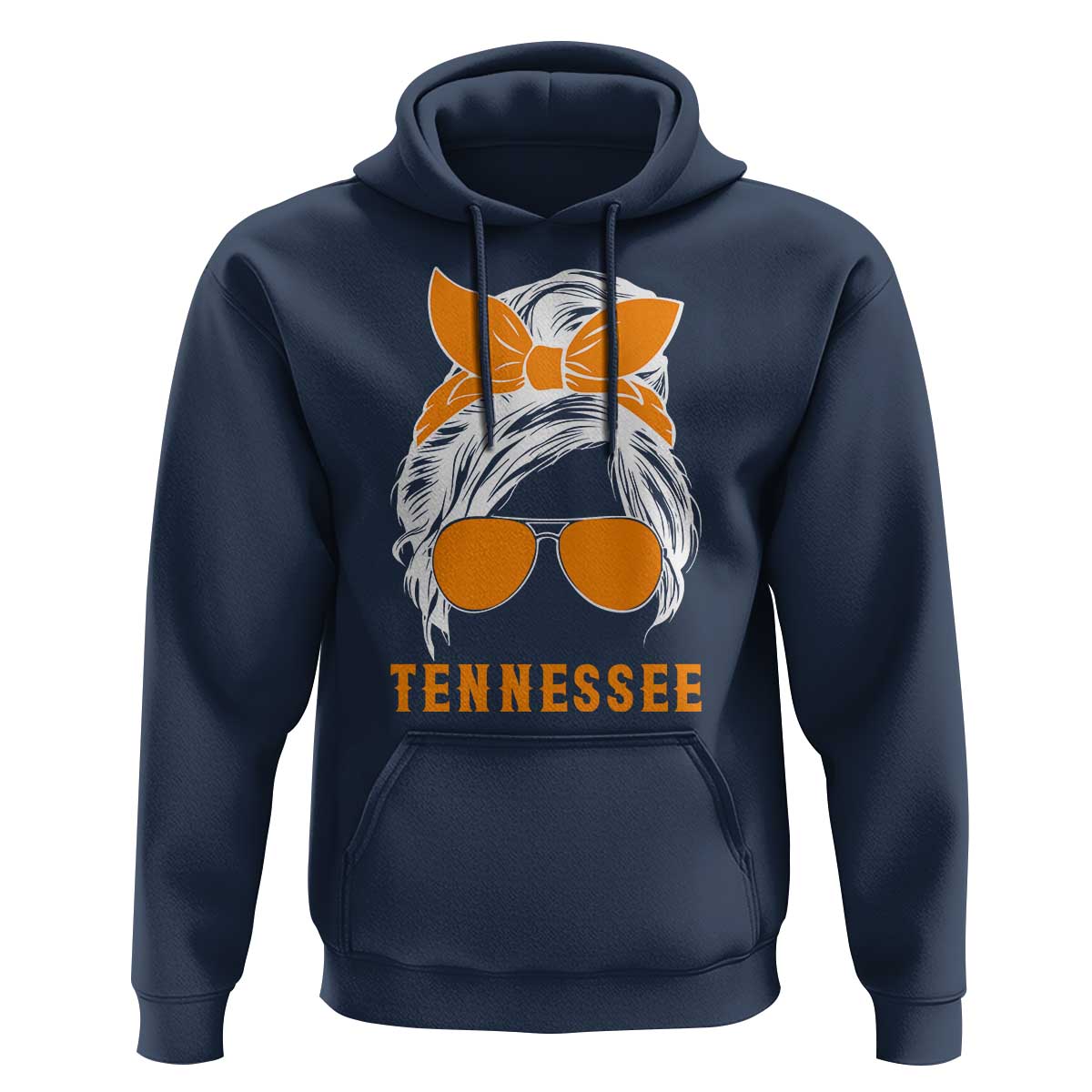 Tennessee Fan Hoodie Volunteers College Football Lover Game Day Messy Bun - Wonder Print Shop