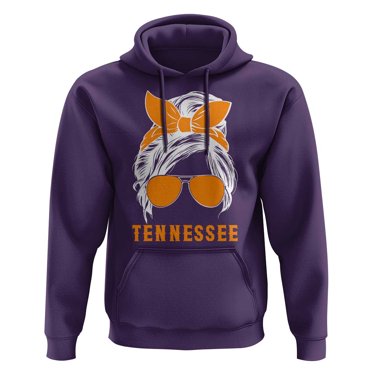 Tennessee Fan Hoodie Volunteers College Football Lover Game Day Messy Bun - Wonder Print Shop