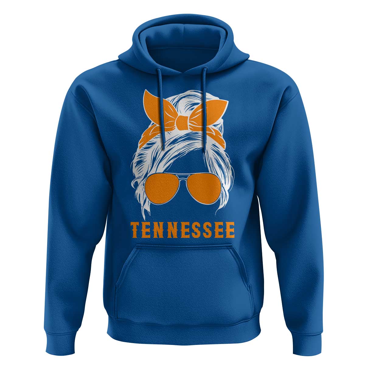 Tennessee Fan Hoodie Volunteers College Football Lover Game Day Messy Bun - Wonder Print Shop