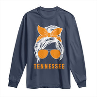 Tennessee Fan Long Sleeve Shirt Volunteers College Football Lover Game Day Messy Bun - Wonder Print Shop