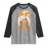 Tennessee Fan Raglan Shirt Volunteers College Football Lover Game Day Messy Bun - Wonder Print Shop