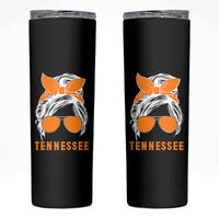 Tennessee Fan Skinny Tumbler Volunteers College Football Lover Game Day Messy Bun - Wonder Print Shop