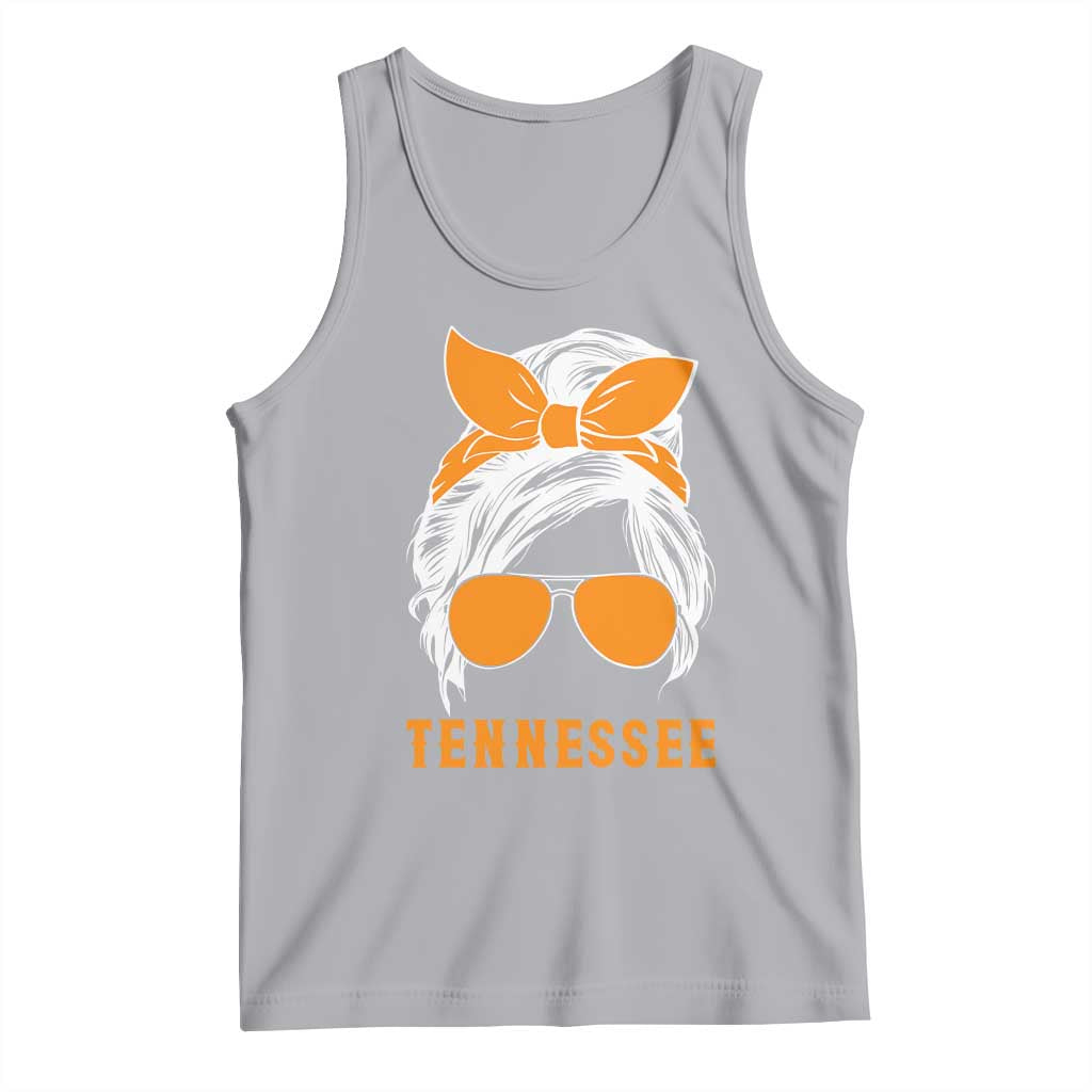 Tennessee Fan Tank Top Volunteers College Football Lover Game Day Messy Bun - Wonder Print Shop