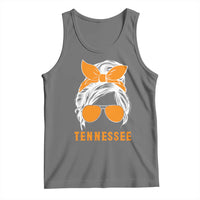 Tennessee Fan Tank Top Volunteers College Football Lover Game Day Messy Bun - Wonder Print Shop
