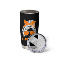 Tennessee Fan Tumbler Cup Volunteers College Football Lover Game Day Messy Bun - Wonder Print Shop