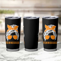 Tennessee Fan Tumbler Cup Volunteers College Football Lover Game Day Messy Bun - Wonder Print Shop