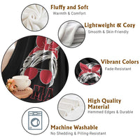 Alabama Fan Throw Blanket Bama Football Lover Game Day Messy Bun - Wonder Print Shop