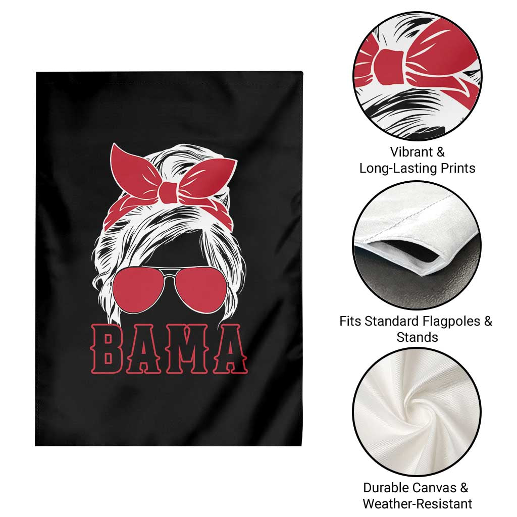 Alabama Fan Garden Flag Bama Football Lover Game Day Messy Bun - Wonder Print Shop