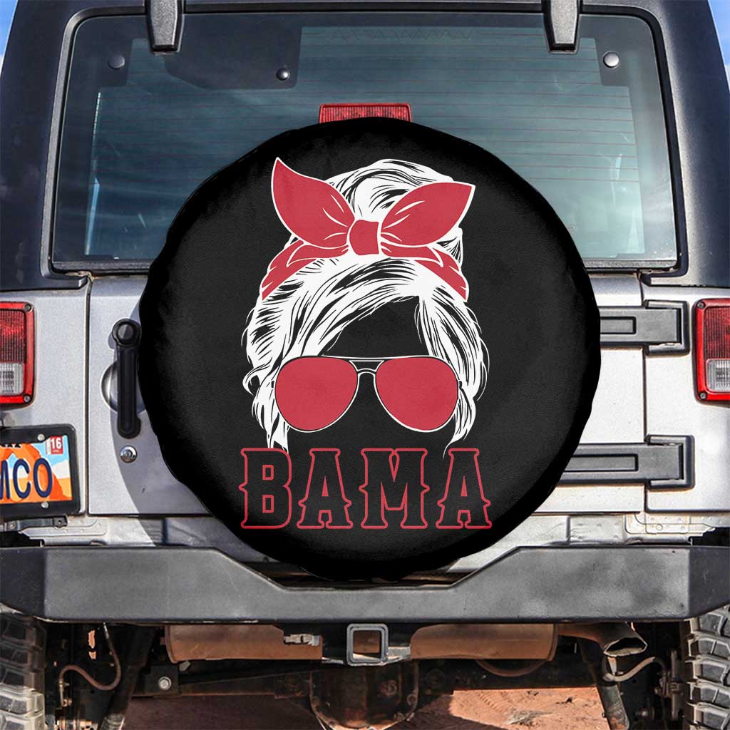 Alabama Fan Spare Tire Cover Bama Football Lover Game Day Messy Bun - Wonder Print Shop