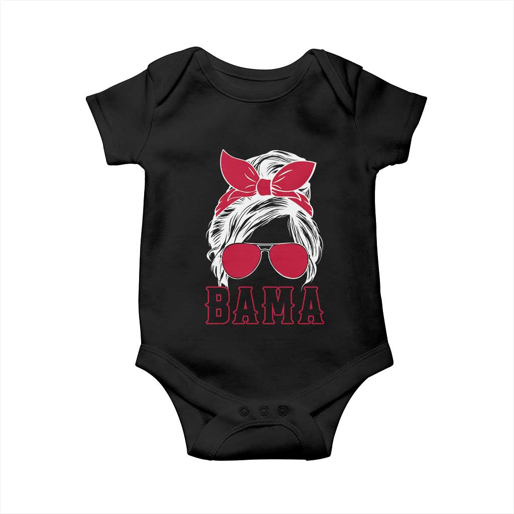 Alabama Fan Baby Onesie Bama Football Lover Game Day Messy Bun - Wonder Print Shop