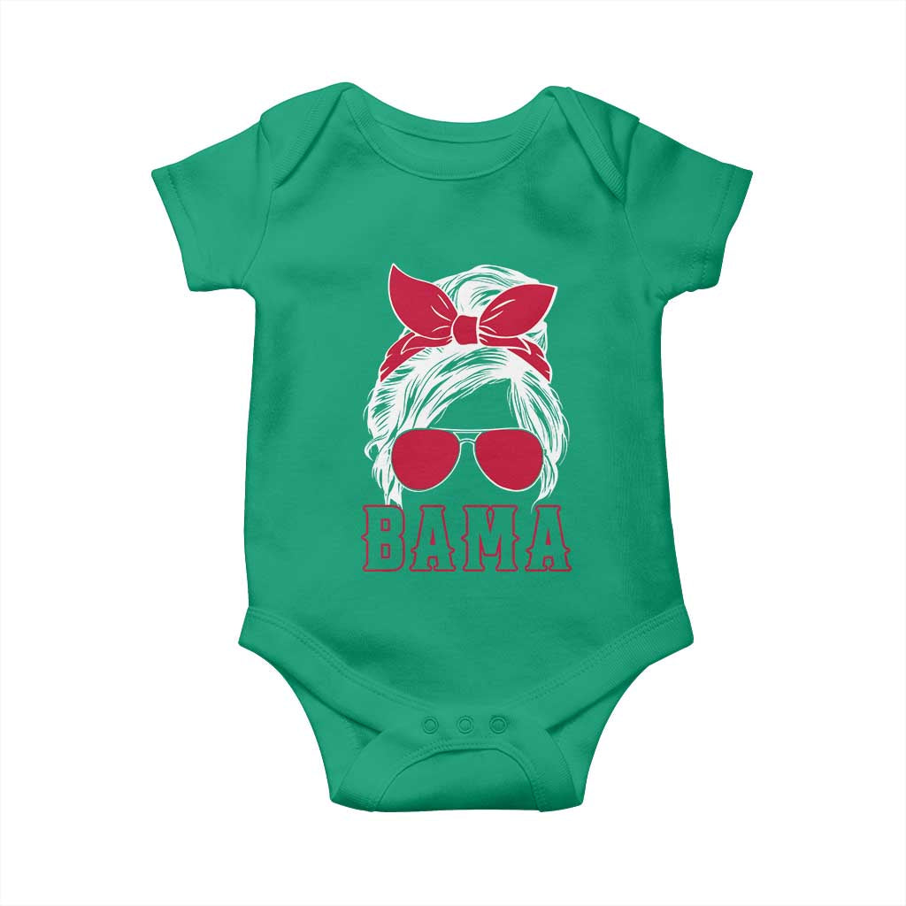 Alabama Fan Baby Onesie Bama Football Lover Game Day Messy Bun - Wonder Print Shop