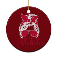 Alabama Fan Ceramic Ornament Bama Football Lover Game Day Messy Bun - Wonder Print Shop