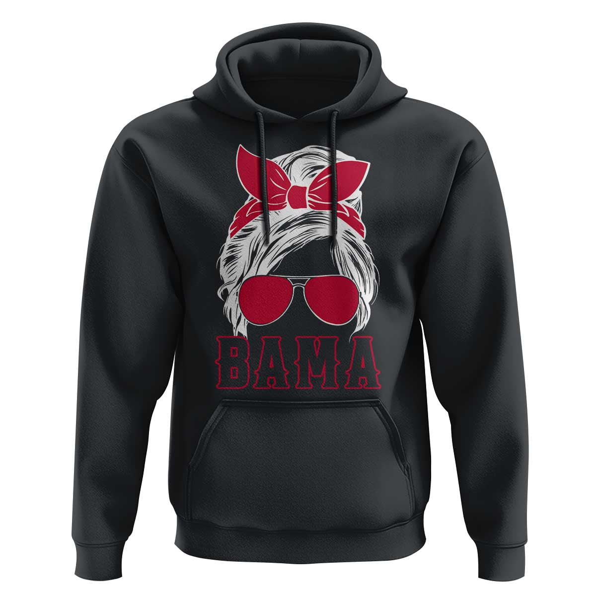 Alabama Fan Hoodie Bama Football Lover Game Day Messy Bun - Wonder Print Shop