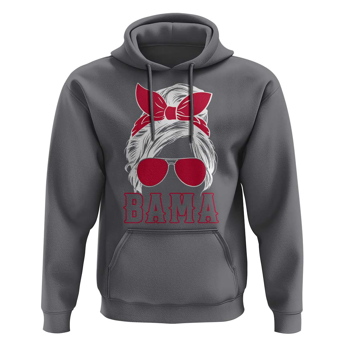 Alabama Fan Hoodie Bama Football Lover Game Day Messy Bun - Wonder Print Shop