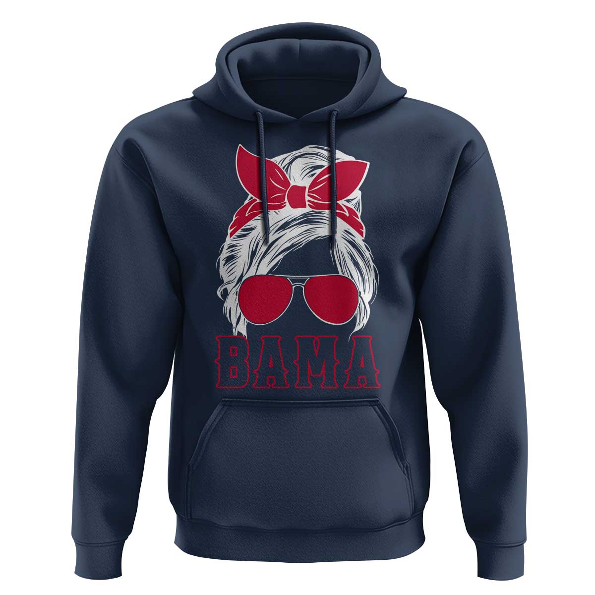 Alabama Fan Hoodie Bama Football Lover Game Day Messy Bun - Wonder Print Shop