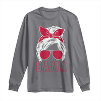 Alabama Fan Long Sleeve Shirt Bama Football Lover Game Day Messy Bun - Wonder Print Shop