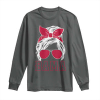 Alabama Fan Long Sleeve Shirt Bama Football Lover Game Day Messy Bun - Wonder Print Shop