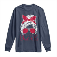 Alabama Fan Long Sleeve Shirt Bama Football Lover Game Day Messy Bun - Wonder Print Shop