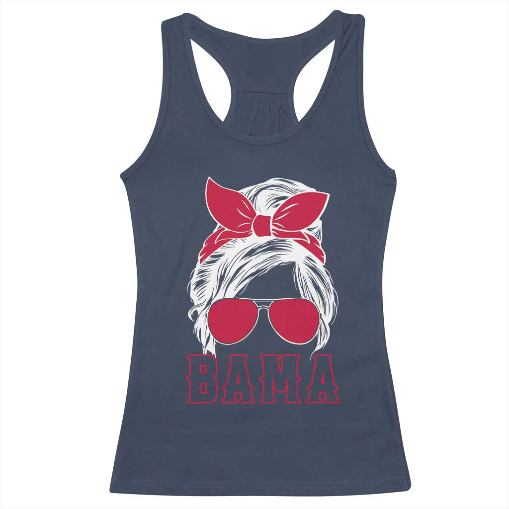 Alabama Fan Racerback Tank Top Bama Football Lover Game Day Messy Bun - Wonder Print Shop