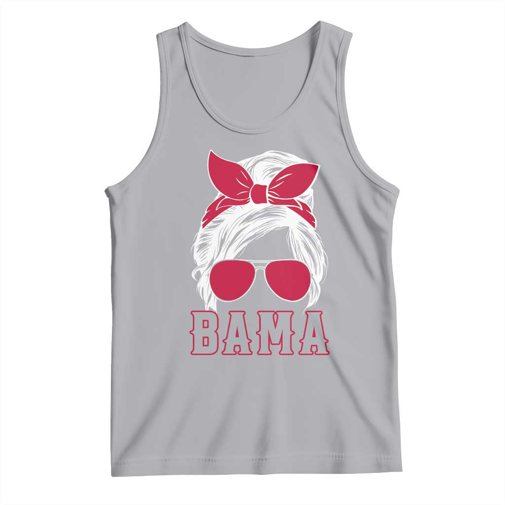 Alabama Fan Tank Top Bama Football Lover Game Day Messy Bun - Wonder Print Shop