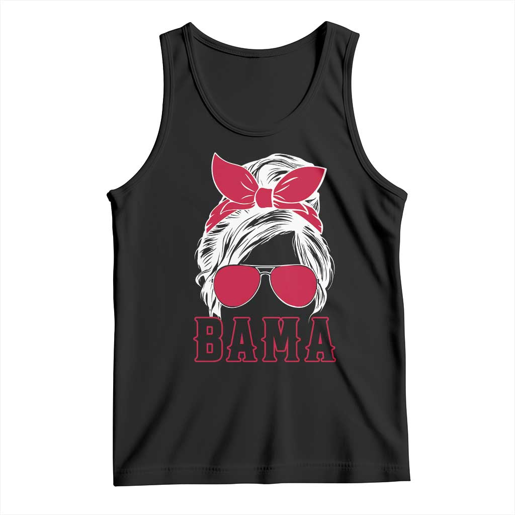 Alabama Fan Tank Top Bama Football Lover Game Day Messy Bun - Wonder Print Shop