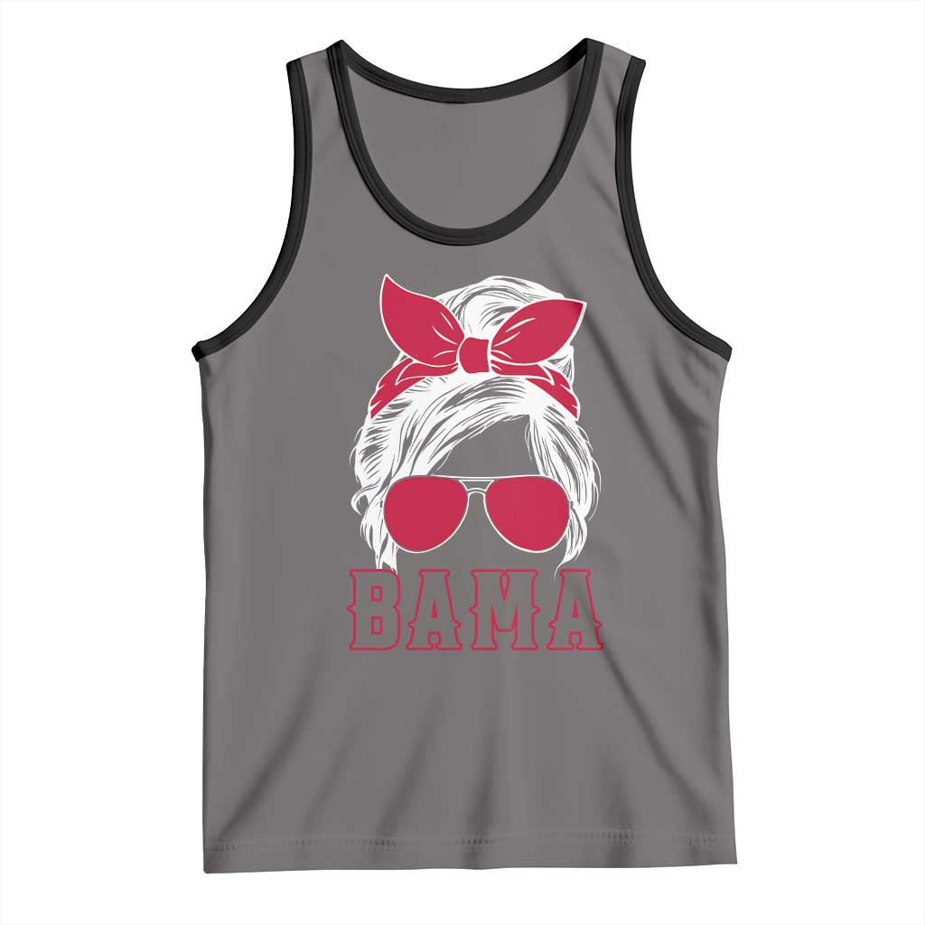 Alabama Fan Tank Top Bama Football Lover Game Day Messy Bun - Wonder Print Shop
