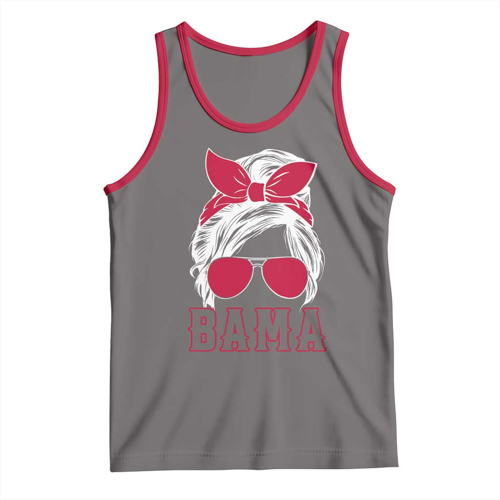 Alabama Fan Tank Top Bama Football Lover Game Day Messy Bun - Wonder Print Shop