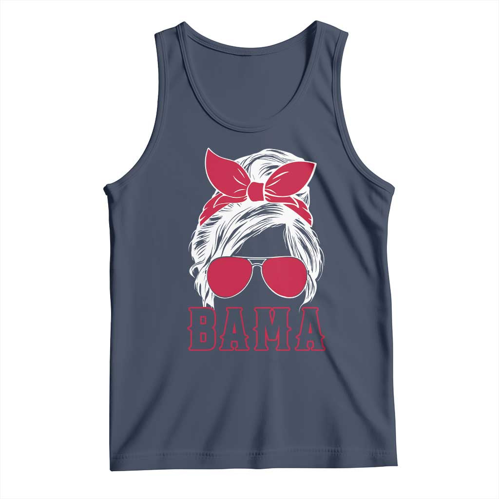 Alabama Fan Tank Top Bama Football Lover Game Day Messy Bun - Wonder Print Shop