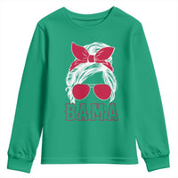 Alabama Fan Youth Sweatshirt Bama Football Lover Game Day Messy Bun - Wonder Print Shop