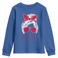 Alabama Fan Youth Sweatshirt Bama Football Lover Game Day Messy Bun - Wonder Print Shop