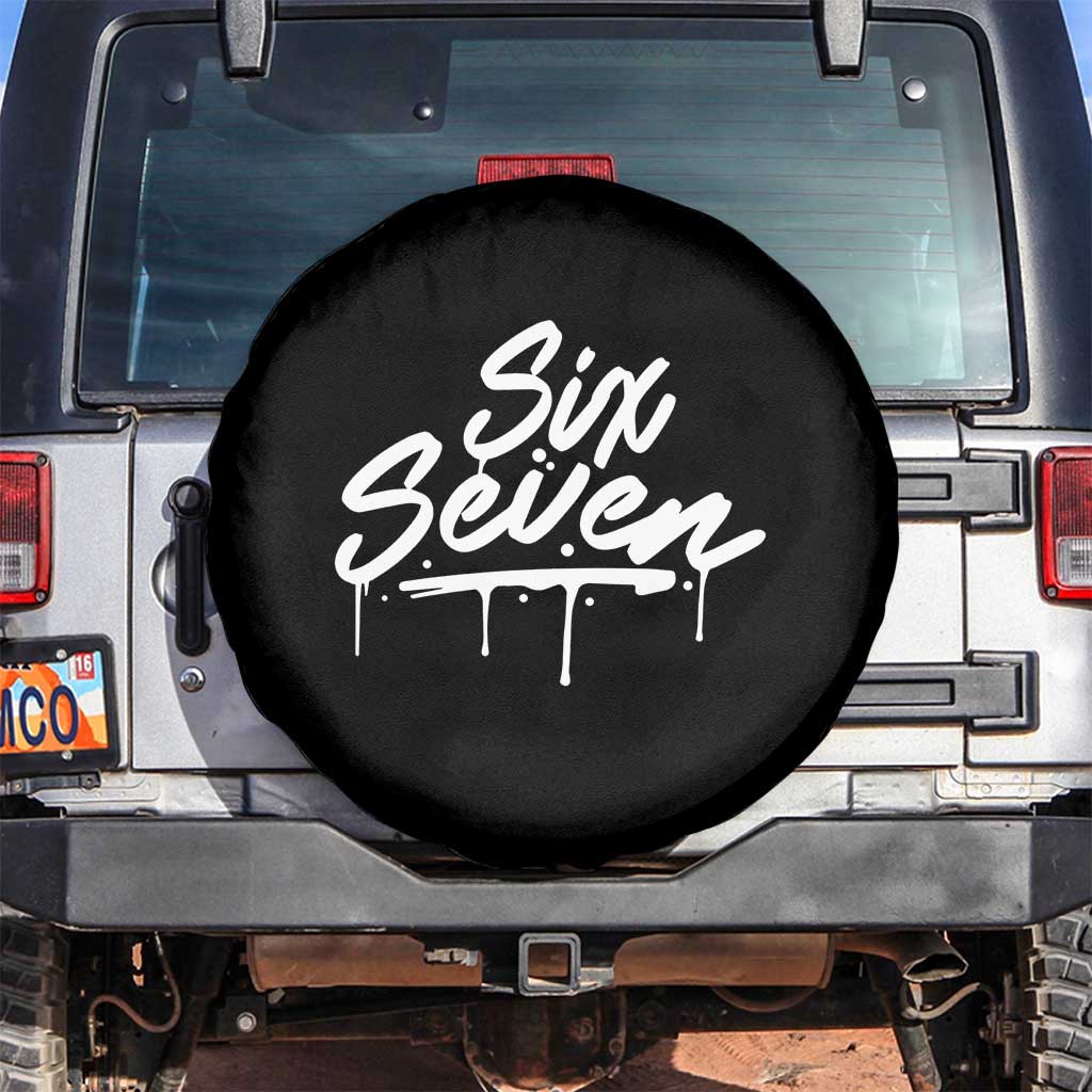 Fun Six Seven Meme Spare Tire Cover Funny 6 7 Meme Gen Alpha Slang Streetwear - Wonder Print Shop