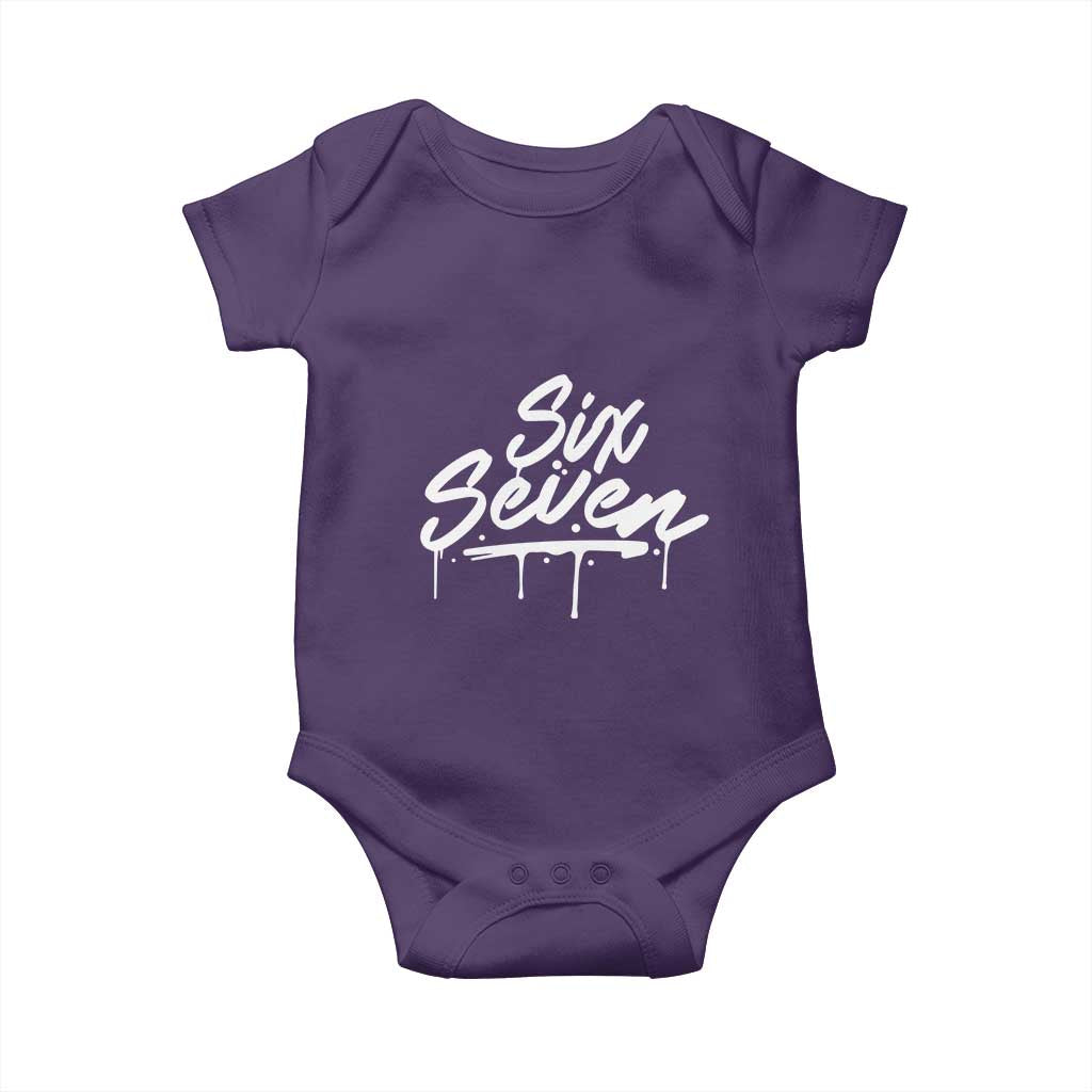 Fun Six Seven Meme Baby Onesie Funny 6 7 Meme Gen Alpha Slang Streetwear - Wonder Print Shop