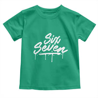 Fun Six Seven Meme Toddler T Shirt Funny 6 7 Meme Gen Alpha Slang Streetwear - Wonder Print Shop