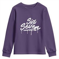 Fun Six Seven Meme Youth Sweatshirt Funny 6 7 Meme Gen Alpha Slang Streetwear - Wonder Print Shop