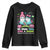Metastatic Breast Cancer Awareness Ghost Youth Sweatshirt Halloween Green Teal Pink Ribbon - Wonder Print Shop