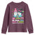 Metastatic Breast Cancer Awareness Ghost Youth Sweatshirt Halloween Green Teal Pink Ribbon - Wonder Print Shop