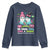 Metastatic Breast Cancer Awareness Ghost Youth Sweatshirt Halloween Green Teal Pink Ribbon - Wonder Print Shop