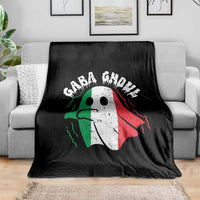 Gabagool Ghost Italian Throw Blanket Funny Halloween Costume Gaba Ghoul Pun - Wonder Print Shop