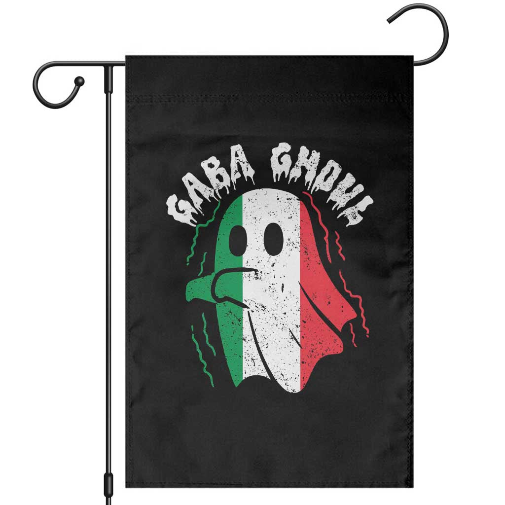 Gabagool Ghost Italian Garden Flag Funny Halloween Costume Gaba Ghoul Pun - Wonder Print Shop
