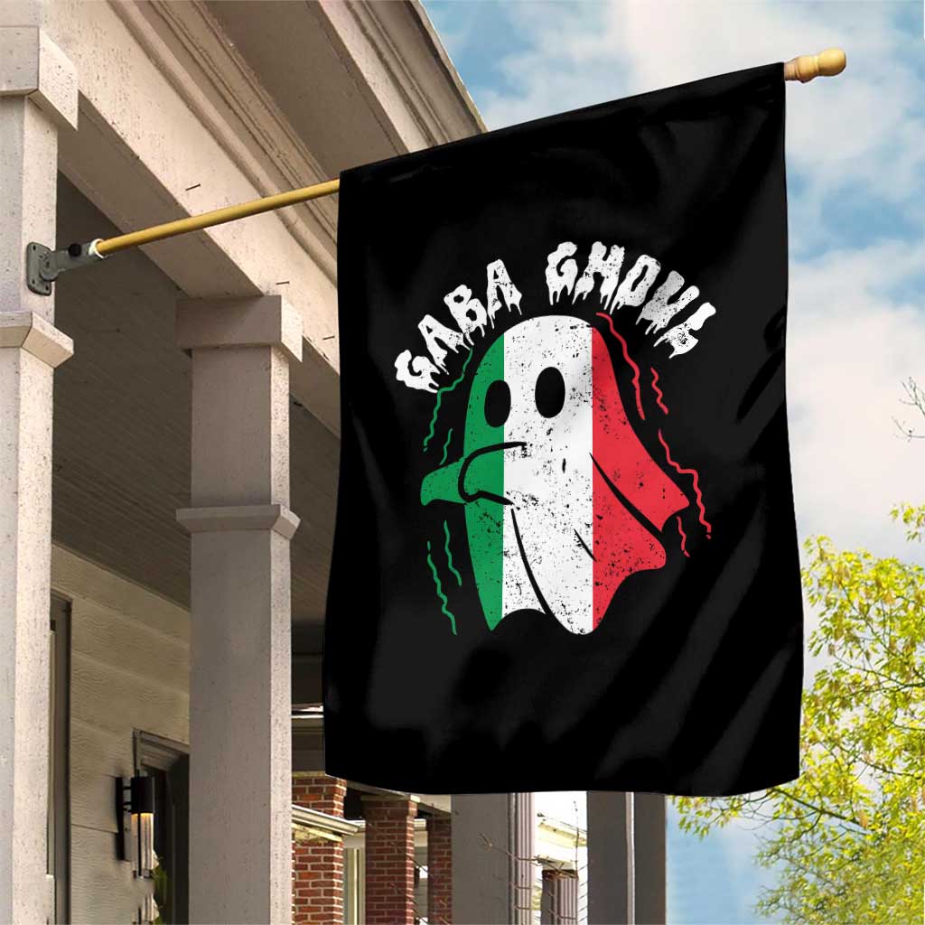 Gabagool Ghost Italian Garden Flag Funny Halloween Costume Gaba Ghoul Pun - Wonder Print Shop