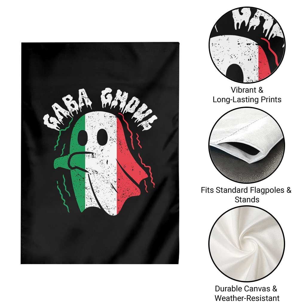 Gabagool Ghost Italian Garden Flag Funny Halloween Costume Gaba Ghoul Pun - Wonder Print Shop