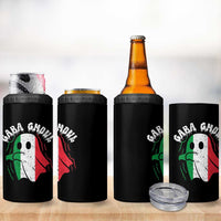 Gabagool Ghost Italian 4 in 1 Can Cooler Tumbler Funny Halloween Costume Gaba Ghoul Pun - Wonder Print Shop