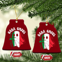 Gabagool Ghost Italian Ceramic Ornament Funny Halloween Costume Gaba Ghoul Pun - Wonder Print Shop