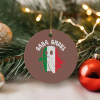 Gabagool Ghost Italian Ceramic Ornament Funny Halloween Costume Gaba Ghoul Pun - Wonder Print Shop