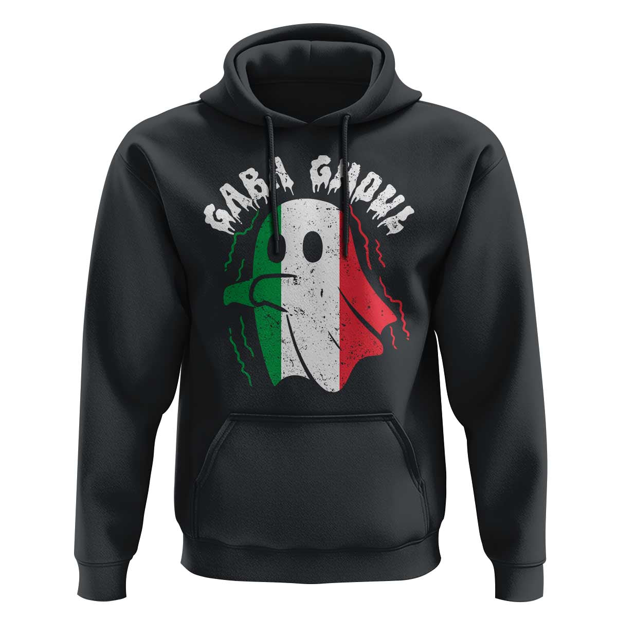 Gabagool Ghost Italian Hoodie Funny Halloween Costume Gaba Ghoul Pun - Wonder Print Shop
