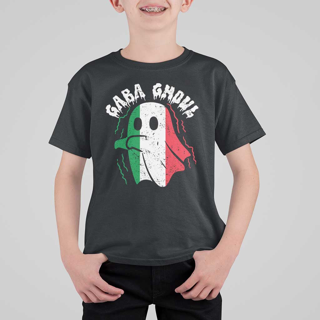 Gabagool Ghost Italian T Shirt For Kid Funny Halloween Costume Gaba Ghoul Pun - Wonder Print Shop